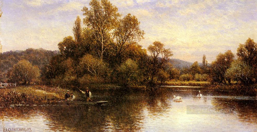The Ferry landscape Alfred Glendening Oil Paintings